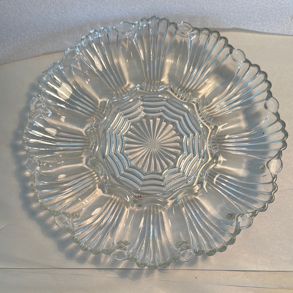 Elegant Clear Glass Serving Plate